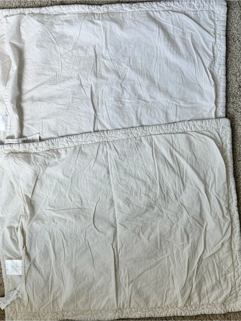 Set Of 2 Quilted Standard Pillow Cases